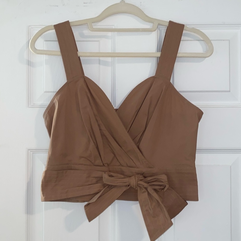 Express Brand. Brown Crop Top With Bow. Size Medium. Brand New With Tags.